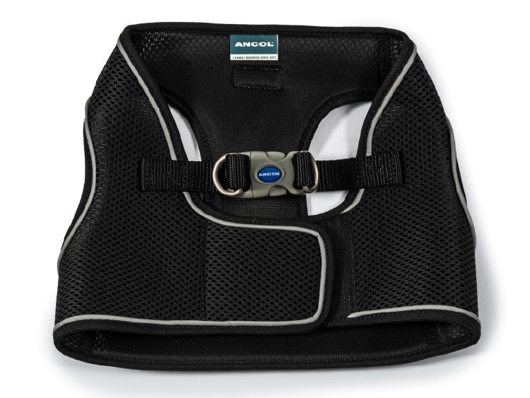 ANCOL VIVA STEP IN DOG MESH HARNESS BLACK MED