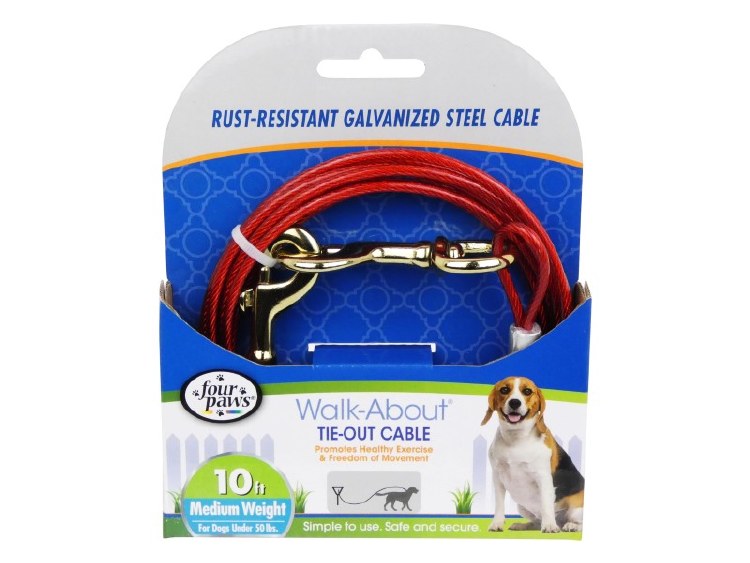 RED WALK ABOUT TIE OUT OUT CABLE - 10FT