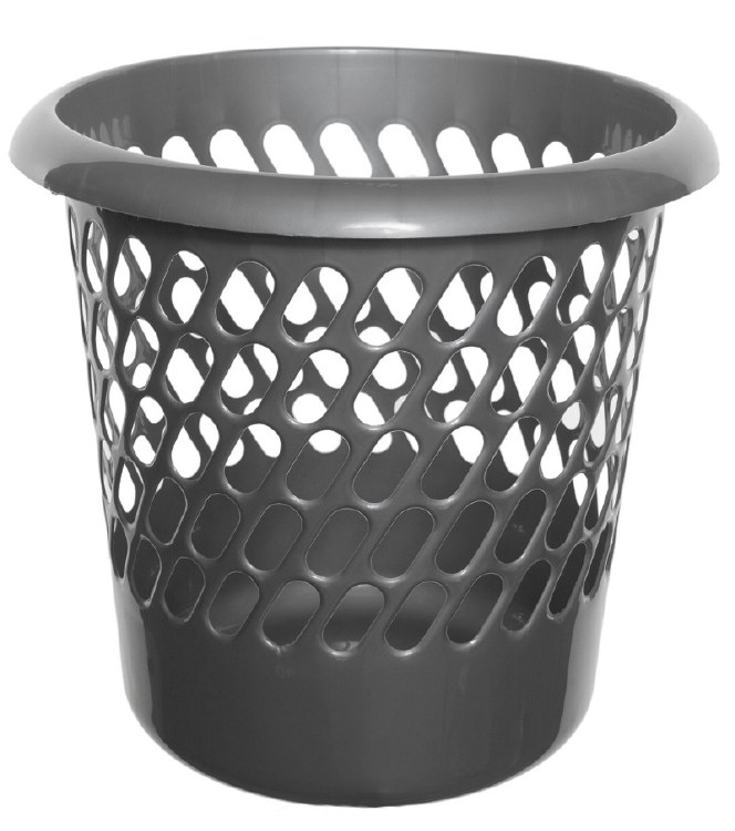 WHITEFURZE PAPER WASTE BASKET - SILVER