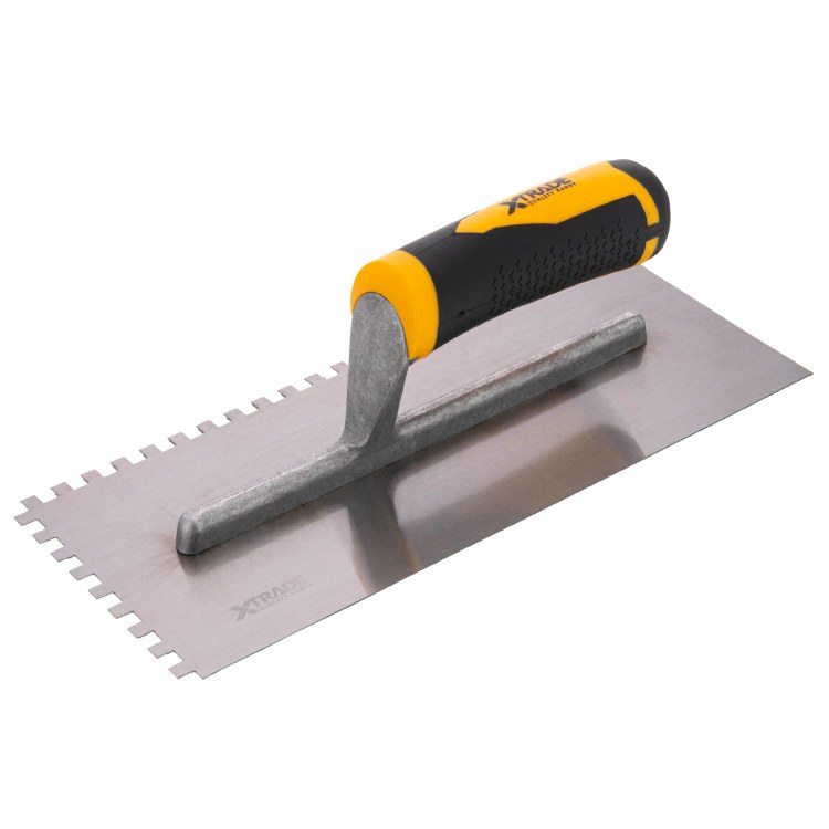 XTRADE NOTCHED SQUARE TROWEL 
11 X 4 1.5"