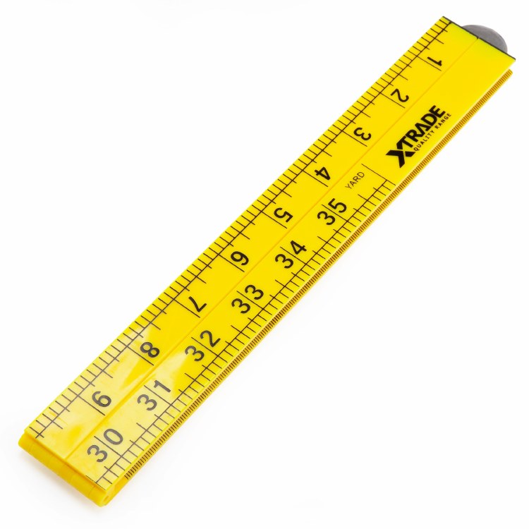 XTRADE YELLOW FOLDING RULE 1M/39"