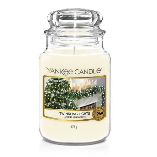 YANKEE CANDLE TWINKLING LIGHTS LARGE JAR