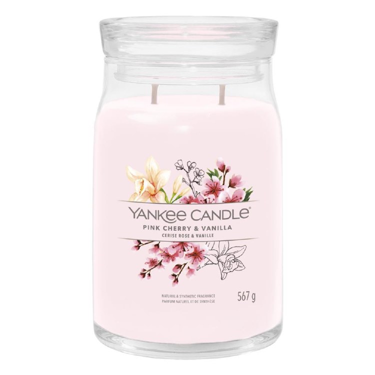 YANKEE CANDLE PINK CHERRY VANILLA LARGE JAR