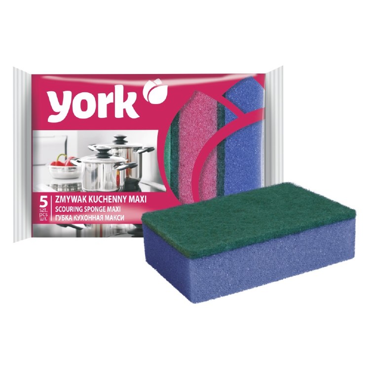 YORK SCOURING SPONGE MAXI 5PACK