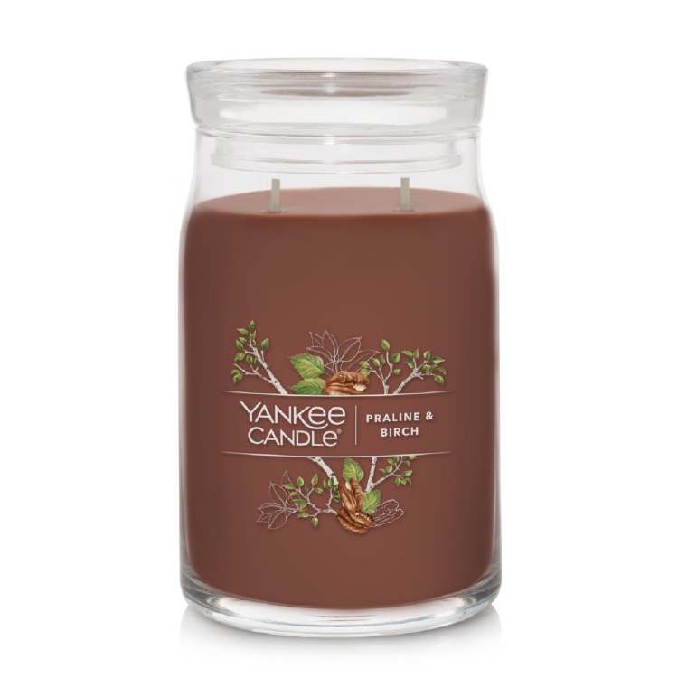 YANKEE CANDLE PRALINE AND BIRCH LARGE JAR