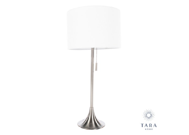 ZARA TABLE LAMP SATIN SILVER