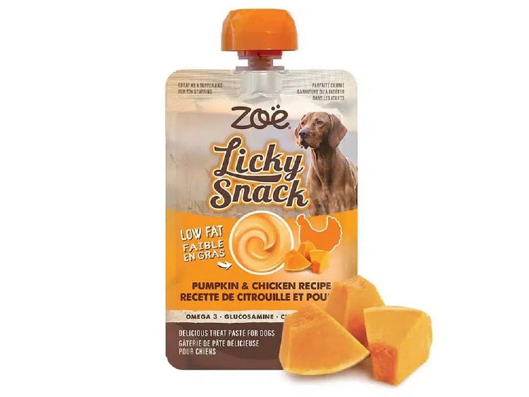 ZOE LICKY SNACK, PUMPKIN &amp; CHICKEN 85G