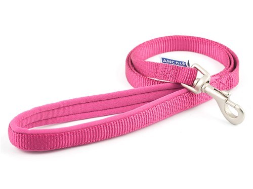 ANCOL AIR CUSHION NYLON LEAD RASPBERRY19MMX1M