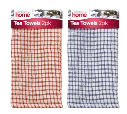 AROUND HOUSE TEA TOWELS 2PACK