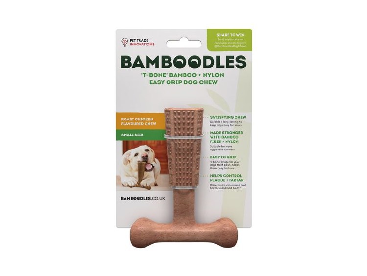 BAMBOODLES T-BONE CHEWSMALL  CHICKEN 4&quot;