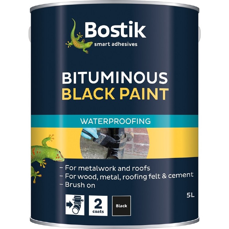 BOSTIK BITUMINOUS BLACK PAINT 5 LTR