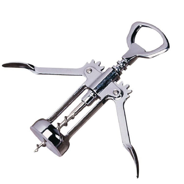 CHEF AID WINGED CHROME CORKSCREW