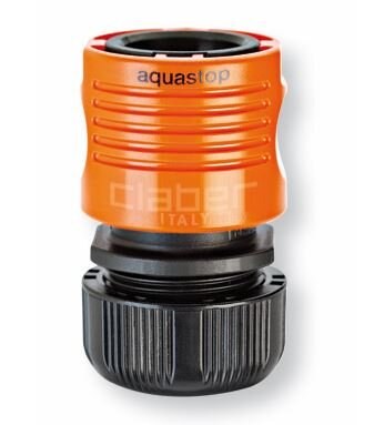 CLABER AQUASTOP 1/2" COUPLING WITH STOP - BLACK