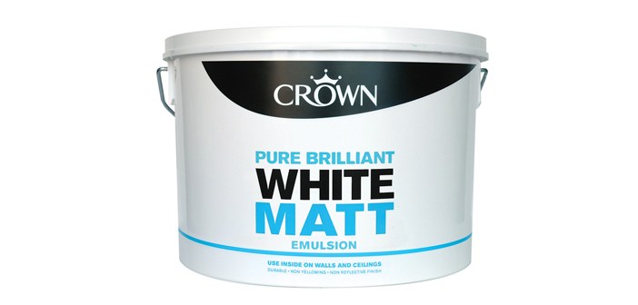 CROWN TRADE MATT EMULSION BRILLIANT WHITE 10L