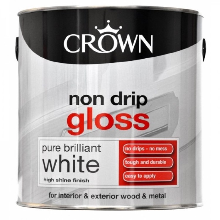 CROWN NON DRIP GLOSS  BRILLANT WHITE - 750ML