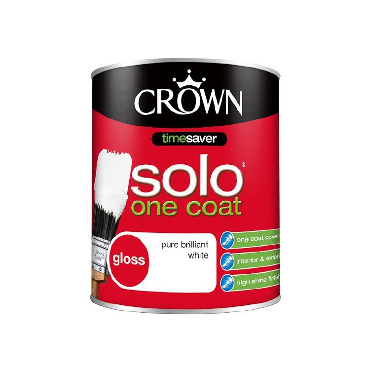 CROWN RETAIL SOLO GLOSS BRILLIANT WHITE 750ML