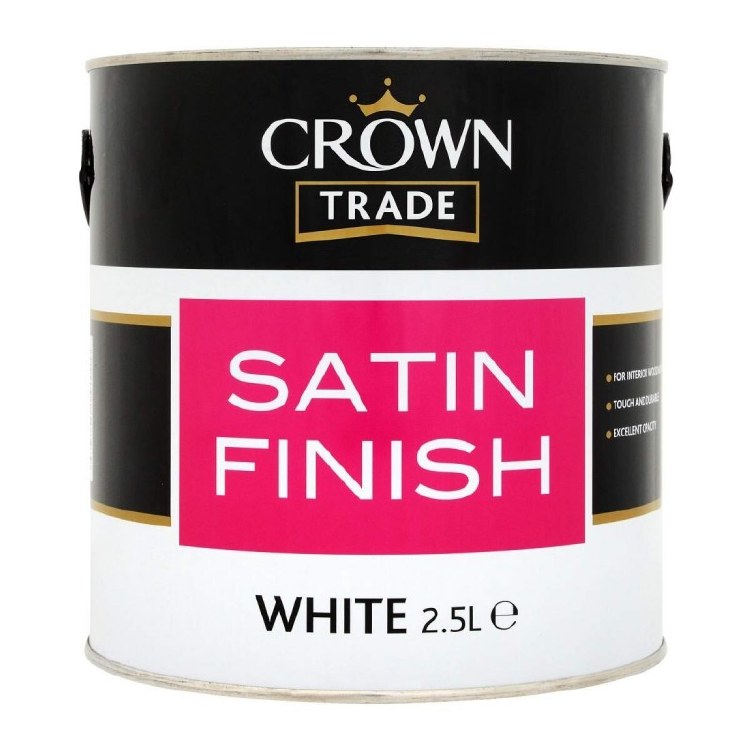 CROWN TRADE SATIN FINISH WHITE 1L