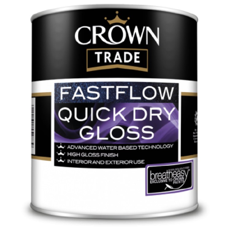 CROWN FASTFLOW  QUICK DRY GLOSS - WHITE 5L