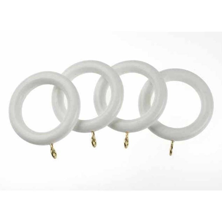 DE VIELLE ESSENTIAL 28MM WHITE WOOD RINGS