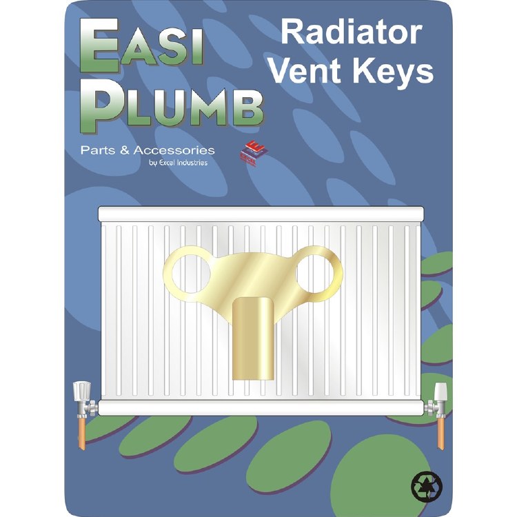 EASI PLUMB BRASS RADIATOR CLOCK TYPE VENT KEY