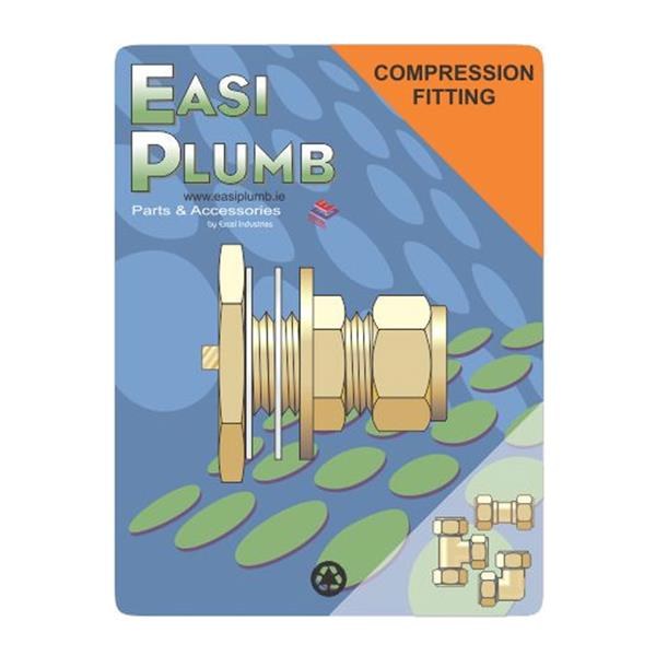 EASIPLUMB 1/2" BRASS COMPRESSION TANK CONNECTOR