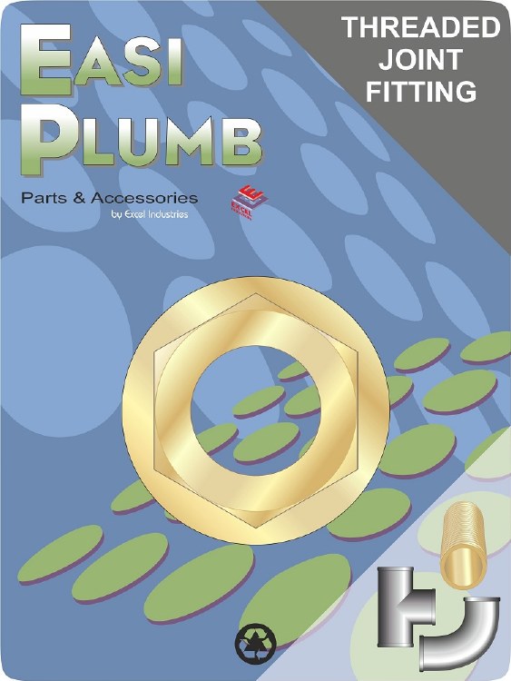 EASIPLUMB 3/4&quot; BRASS HEXAGONAL  BACKNUT