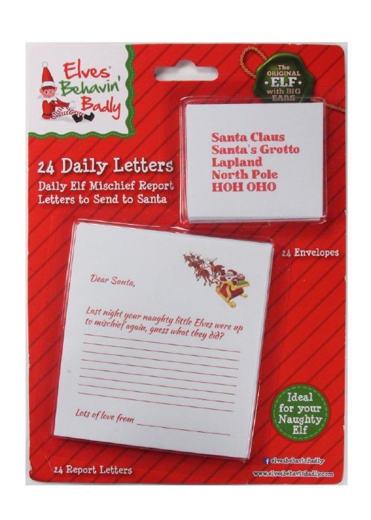 24 DAILY LETTERS ELF MISCHIEF REPORT TO SANTA