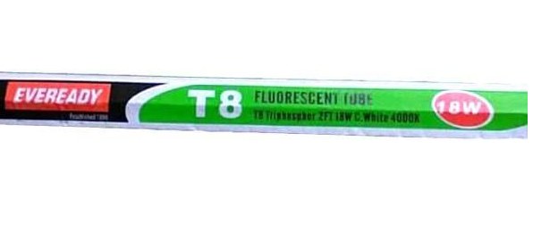 EVEREADY COOL WHITE (COL840) T8 18W (2FT) FLOURESCENT TUBE