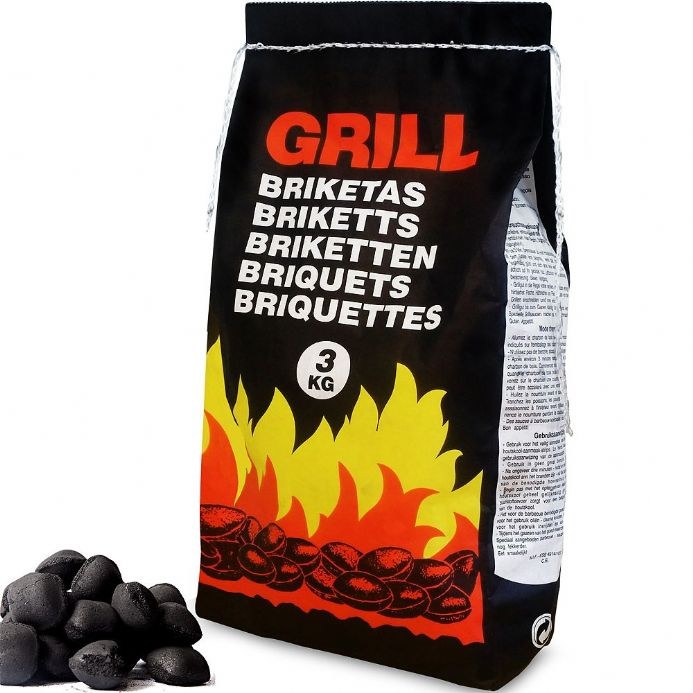 GRILL CHARCOAL BRIQUETTES 3KG