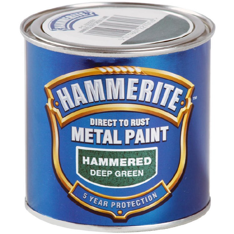 HAMMERITE DIRECT TO RUST METAL PAINT-  HAMMERED GREEN 250ML