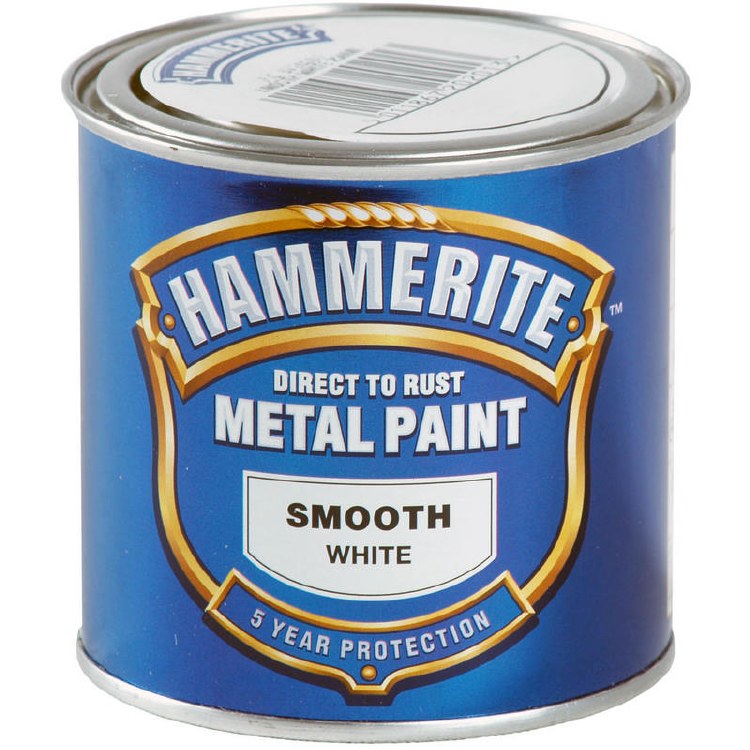 HAMMERITE DIRECT TO RUST METAL PAINT - SMOOTH WHITE 250ML