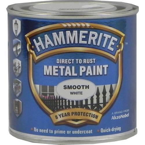 HAMMERITE DIRECT TO RUST METAL PAINT - SMOOTH WHITE 750ML