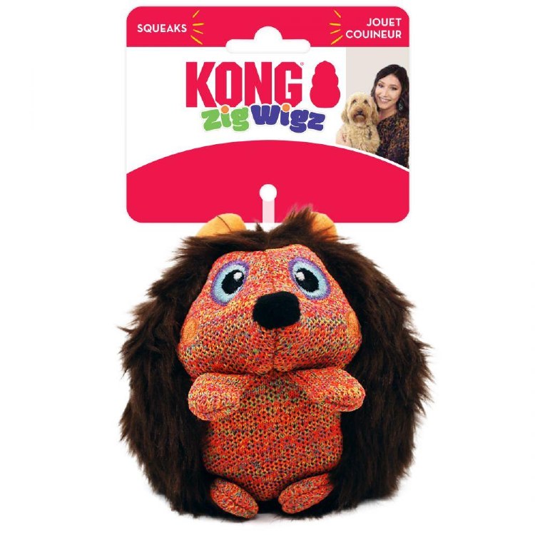 KONG ZIGWIGZ HEDGEHOG MED DOG TOY