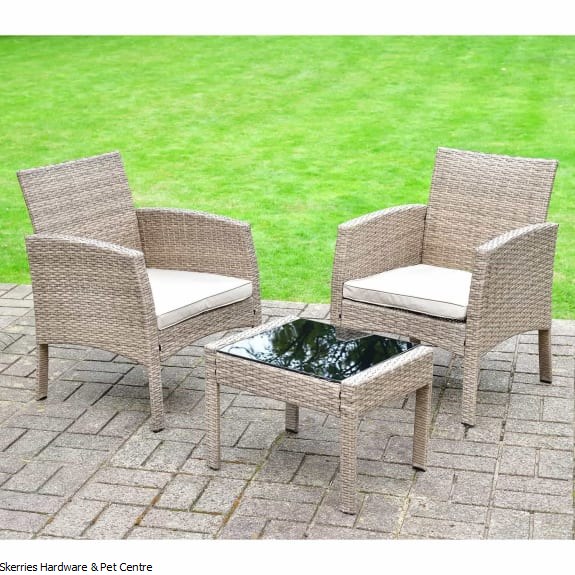 Sorrento 3 piece armchair bistro set sale