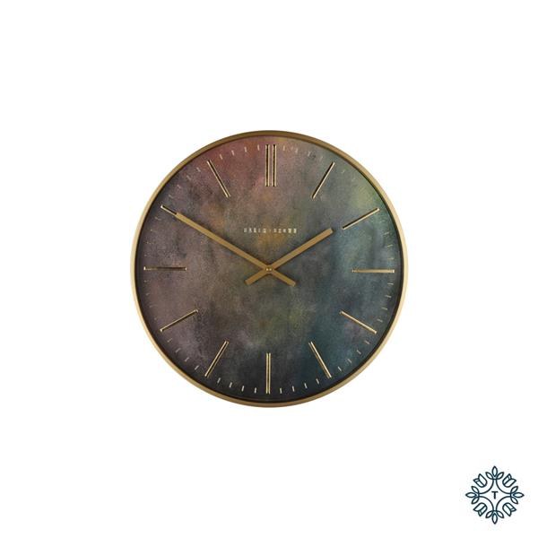 BAKER &amp; BROWN LARGE METALLIC CLOCK INDIGO 50CM