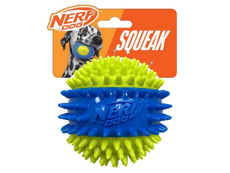 NERF TPR SQUEAK &amp; SPIKE BALL 3.7"