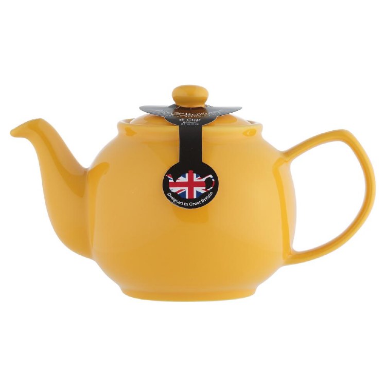 PRICE &amp; KENSINGTON MUSTARD 6 CUP TEAPOT