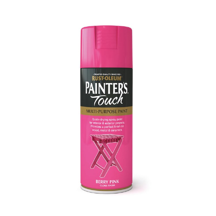 RUST-OLEUM PAINT TOUCH MULTI PURPOSE BERRY PINK SPRAY PAINT