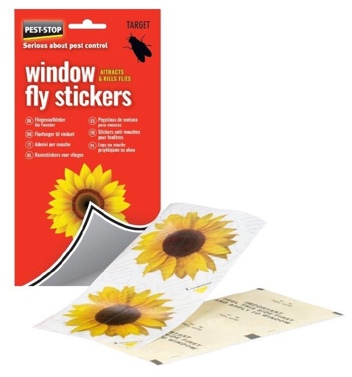 PEST-STOP WINDOW FLY STICKERS (PACK OF 4)
