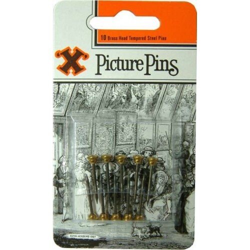 PICTURE PINS BRASS PICTURE PINS - 12PACK