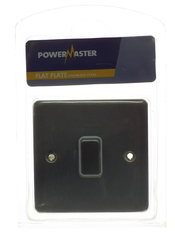 POWERMASTER BRUSHED SATIN 1 GANG 2 WAY 10 AMP SWITCH