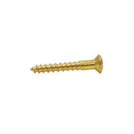 PREMIER 20 PCE 8 X 3/4&quot; SLOTTED ROUND HEAD SCREW BRASS BLISTER