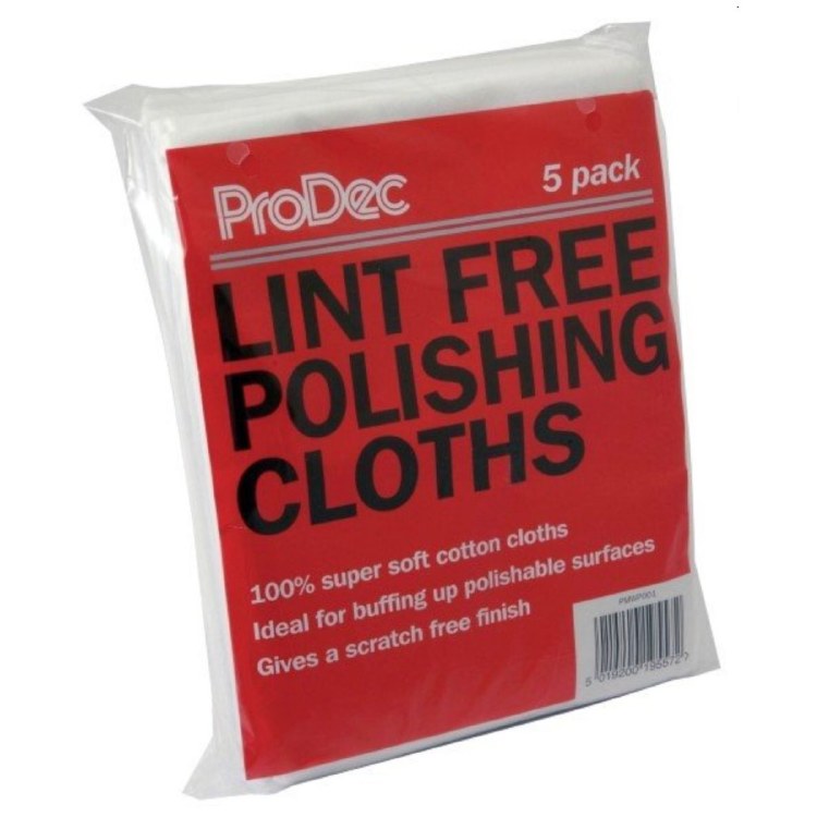 PRODEC LINT FREE POLISHING CLOTHS 5 PACK