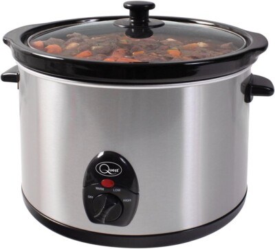 QUEST STAINLESS STEEL 5L SLOW COOKER