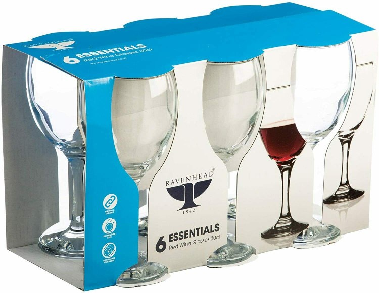 RAVENHEAD ESSENTIAL SLEEVE OF 6 RED WINE GLASSES 30CL