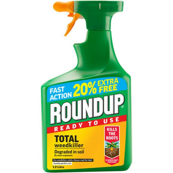 ROUNDUP TOTAL READY TO USE WEEDKILLER 1L PLUE 20% FREE
