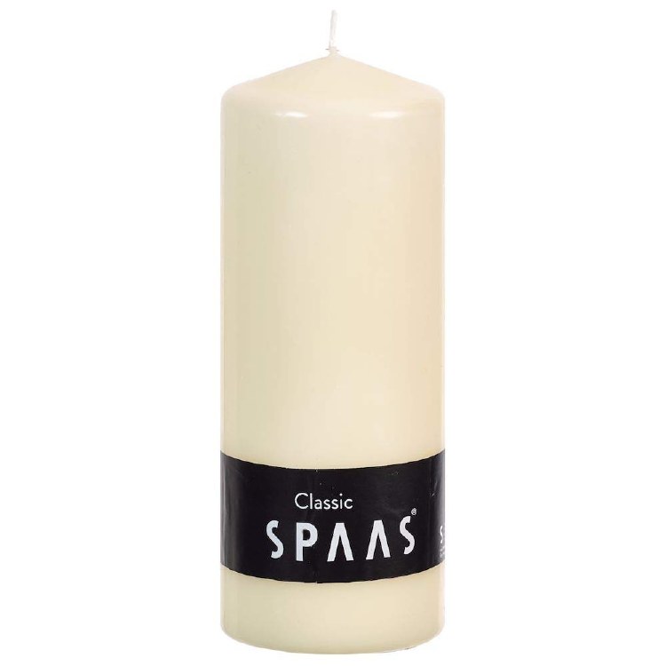 SPAAS WHITE PILLAR CANDLE 80/100