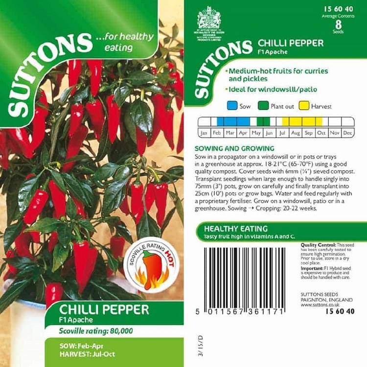 SUTTONS CHILI PEPPER F1 APACHE