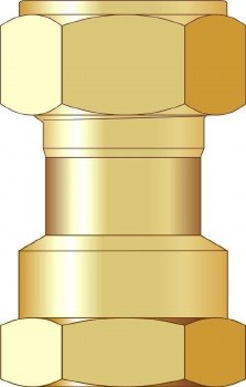 1/2" COMPRESSION  FEMALE IRON X C STRAIGHT COUPLING