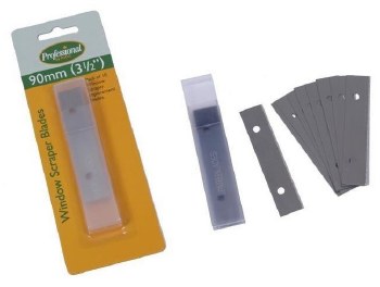 PROFESSIONAL PK X 10 WINDOW SCRAPER BLADES PWSB10